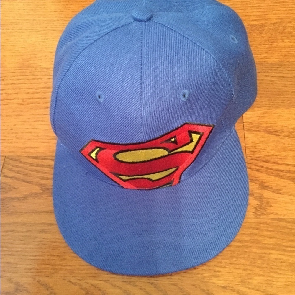 BLUE SUPERMAN TRUCKER BASEBALL CAP ADJUSTABLE